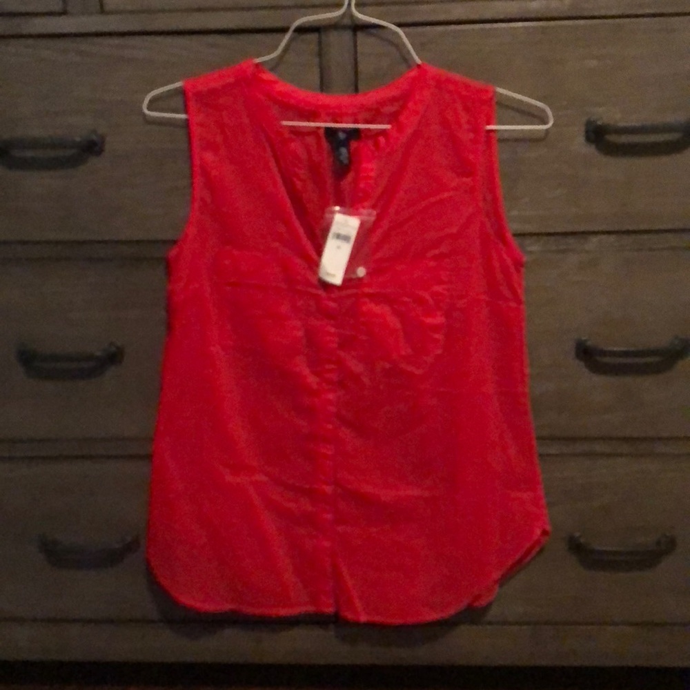 Red tank top